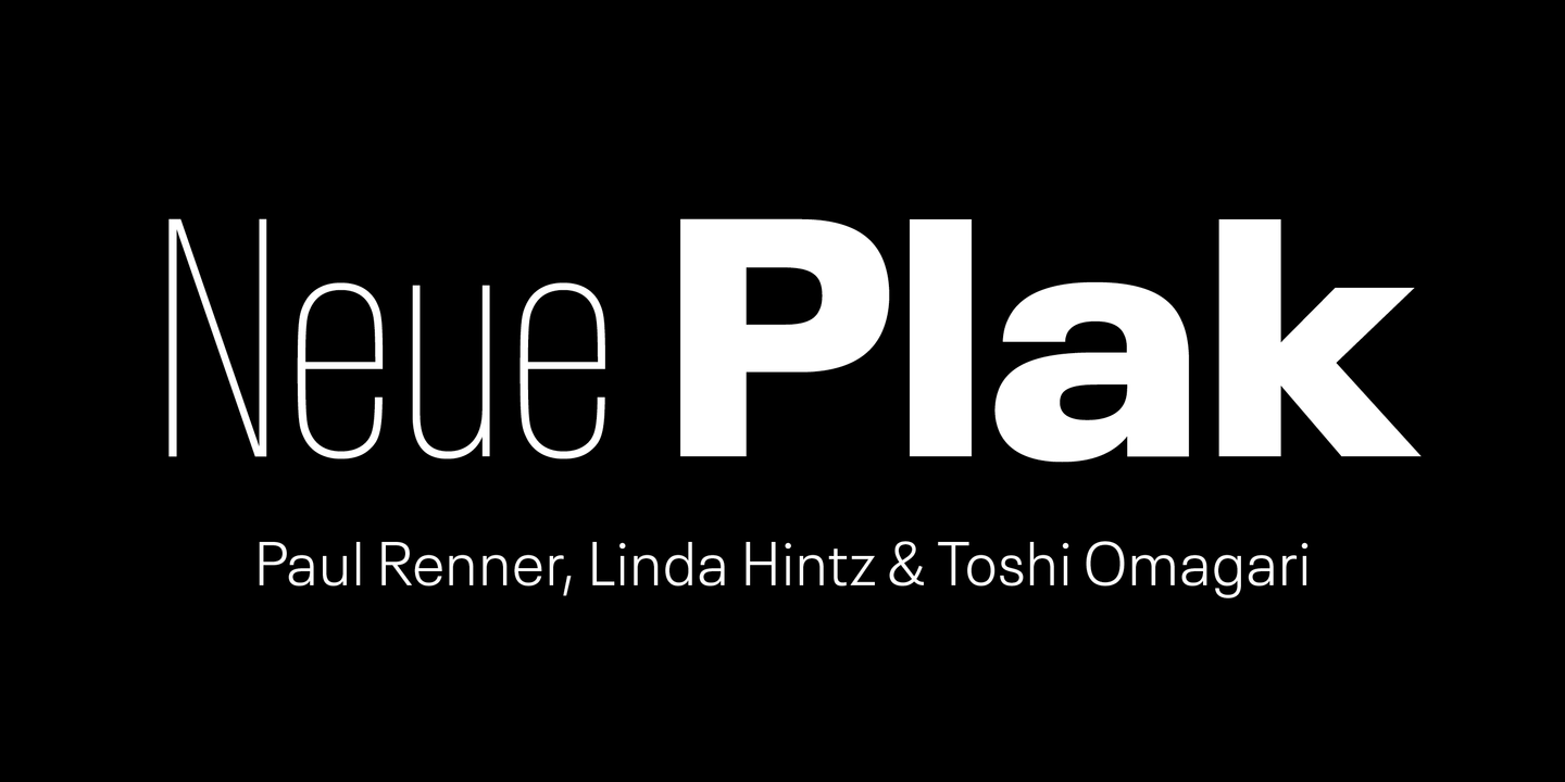 Beispiel einer Neue Plak Condensed Extra Black-Schriftart